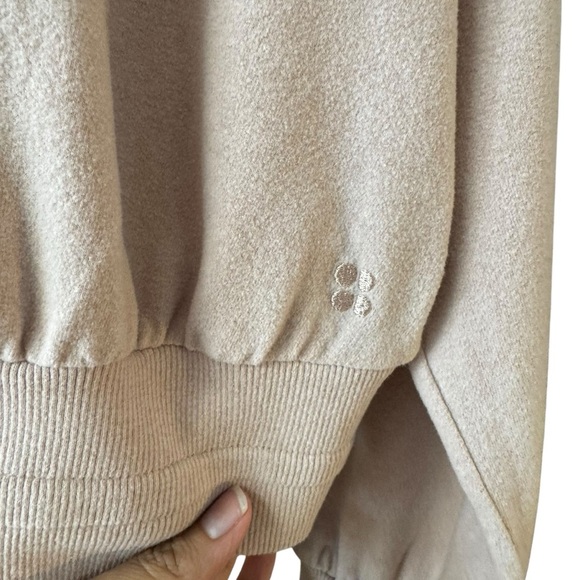 Sweaty Betty Melody Fleece Pullover Sweatshirt Size 6 Pink Funnel Neck Athletic - Picture 8 of 12